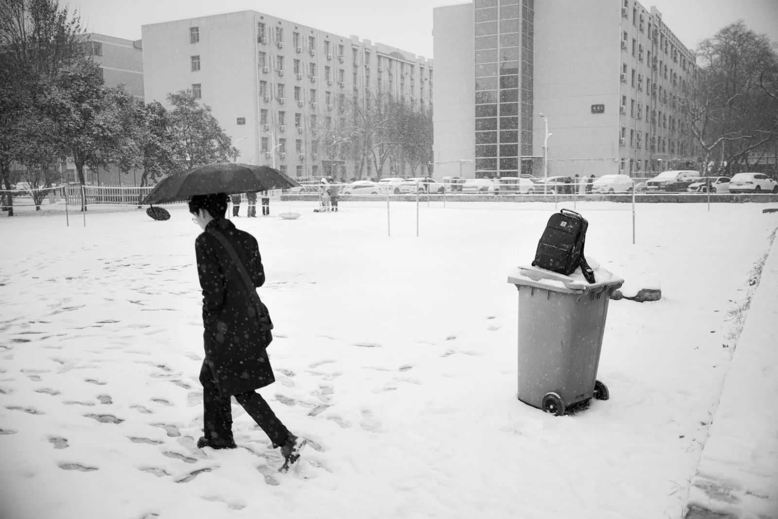 寒假之前：校园里的最后一场雪，照片 2