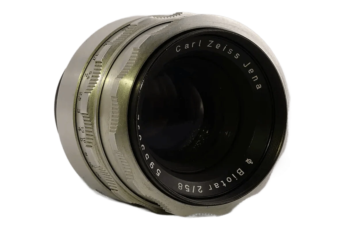 Carl Zeiss Jena Biotar 58mm f/2 V2 · 17 叶手动版 的镜身外观参考
