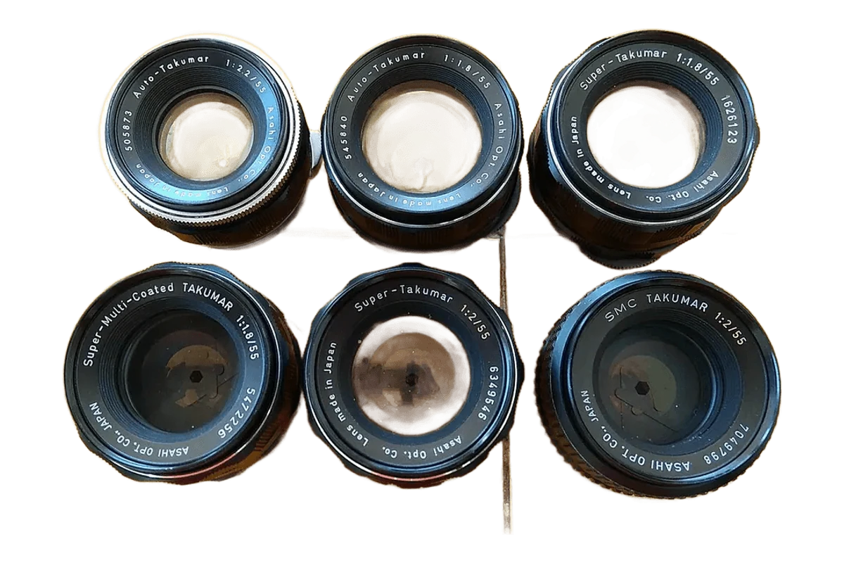 Takumar 55mm f/1.8 V3 · Auto-Takumar 第二版早期 的镜身外观参考