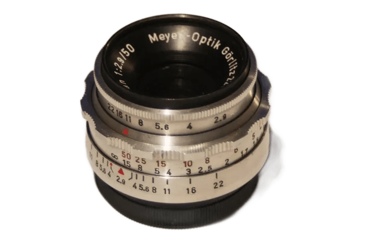 Trioplan 50mm f/2.9 早期铝合金手动版 的镜身外观参考